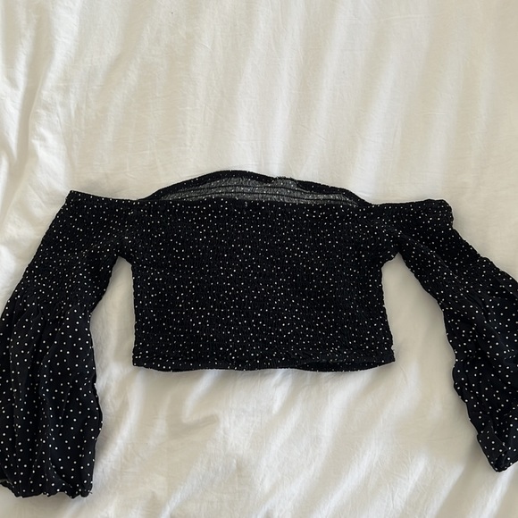 Garage x Sierra Furtado Black and white Polka Dot Crop top - Picture 4 of 4